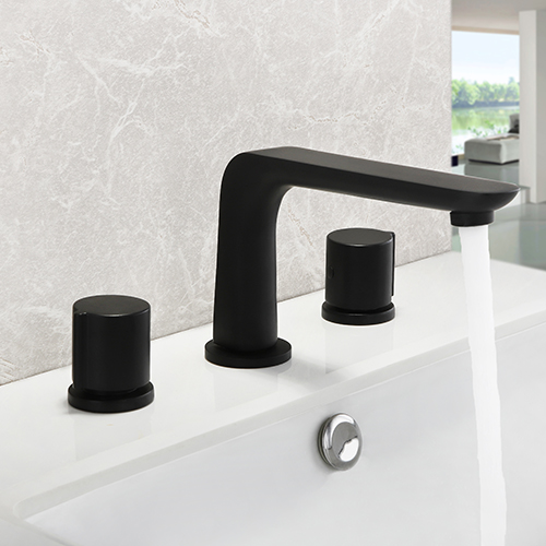 SKOWLL Widespread 3 hot Hole Deck Mount Bathroom Faucet